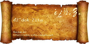 Ádok Zita névjegykártya