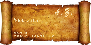 Ádok Zita névjegykártya